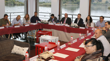 Vista parcial de la reunión de esta mañana del Patronato del Parque Natural de las Marismas de Santoña, Victoria y Joyel